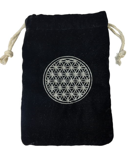 Bolsa de Terciopelo de la Flor de la Vida