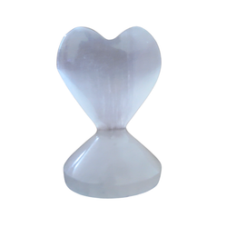 Corazón de Selenita con Base - Limpieza Energética y Armonización Espiritual