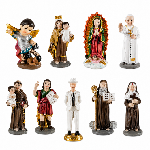 Figuras Religiosas Mini – Santos y Vírgenes para Altar y Protección