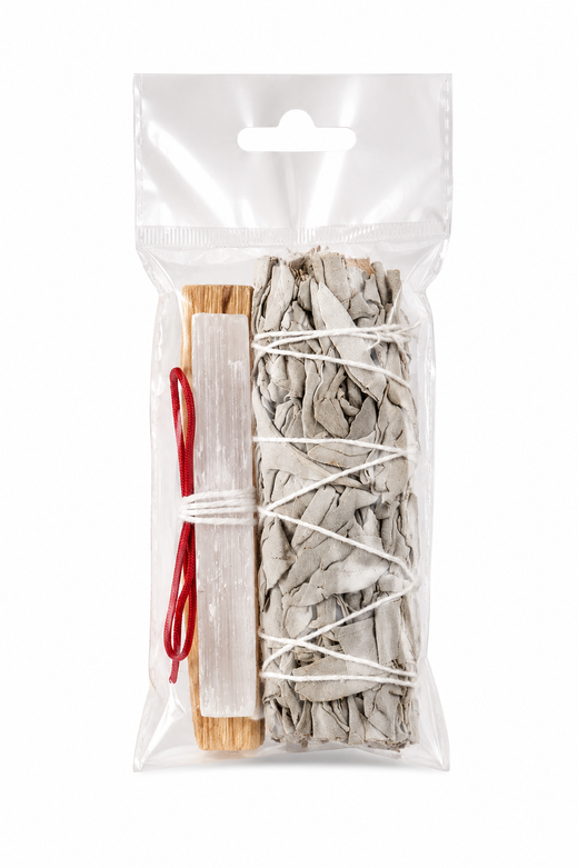Kits de Limpieza - Salvia Blanca, Palo Santo y Mineral