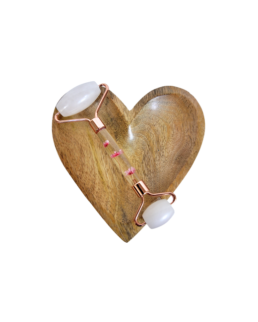 Rodillo Masajeador de Cuarzo Rosa - Armonía y Belleza