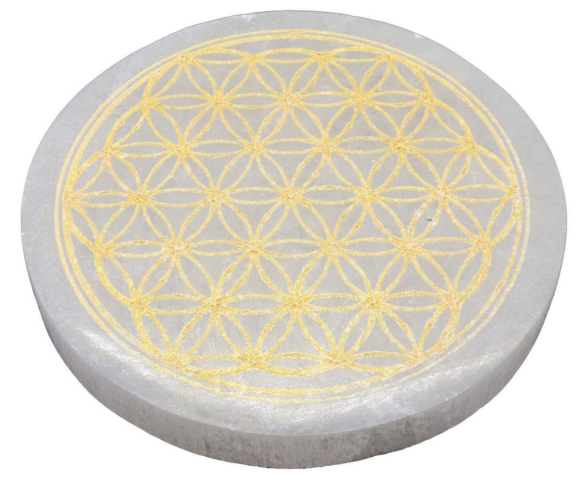 Placa de Selenita - Limpieza y Armonía 7 Chakras