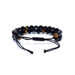 Pulsera de Triple Protección con Obsidiana, Ojo de Tigre y Hematite - Protección Energética