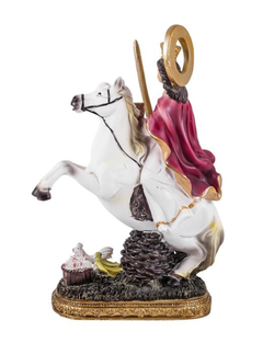 Figura Santa barbara sobre caballo 22cm