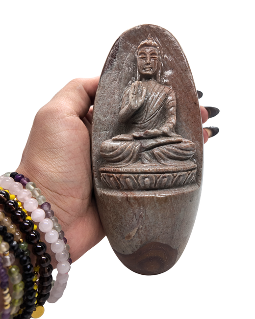 Shiva Lingam con Buda Tallado - Equilibrio, Meditación y Poder Divino