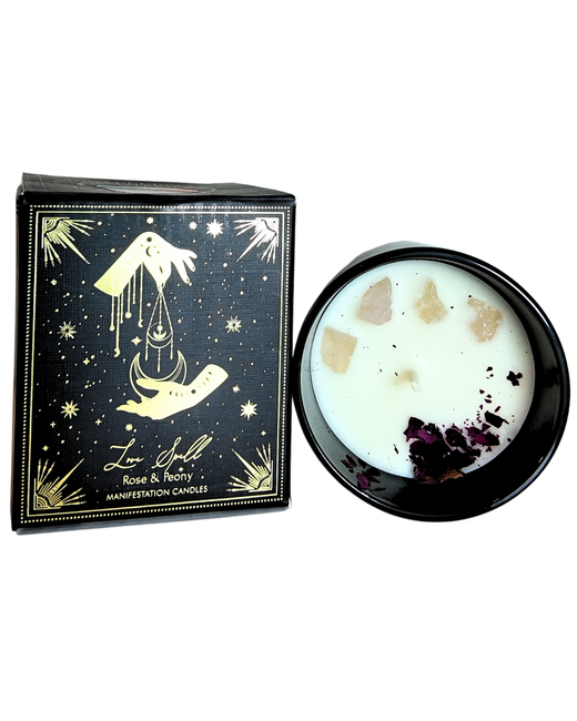 Vela Aromática de Rosa y Pionina - Amor y Armonía