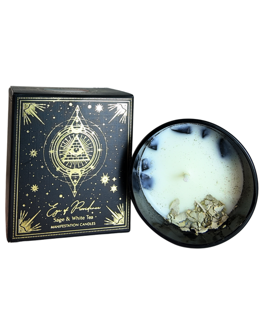 Vela Aromática de Salvia y Té Blanco - Purificación Espiritual y Armonía