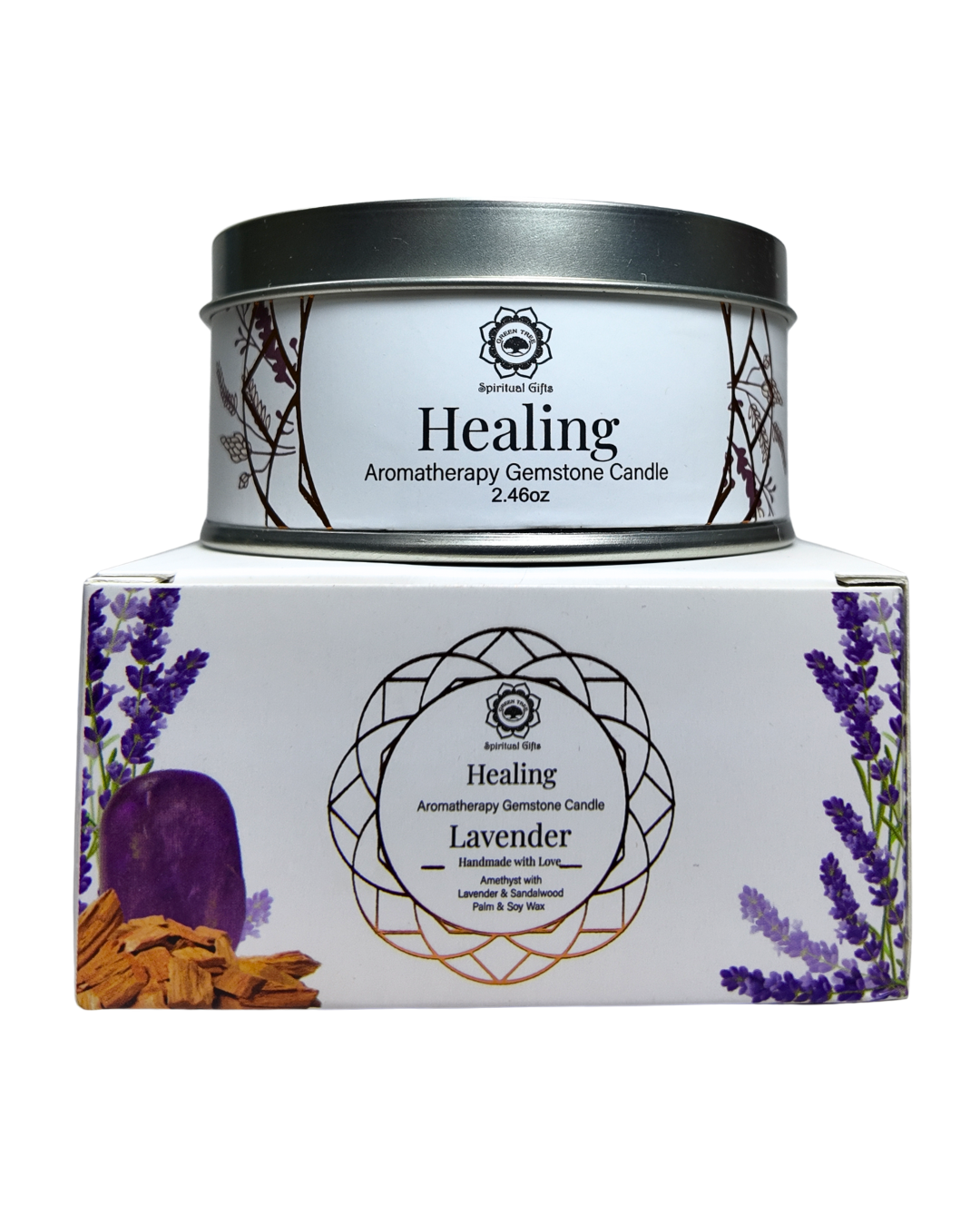 Velas Aromáticas de Cera Vegetal con Minerales Energéticos Agua Florida