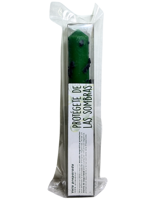 Vela Prepárada Artesanal Protégete de las Sombras – Protección Espiritual y Resguardo