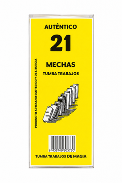 Velón 21 Mechas Amarillo - Prosperidad y Apertura de Caminos