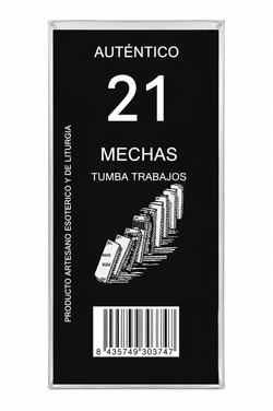 Velón 21 Mechas Negro - Limpieza Espiritual y Protección