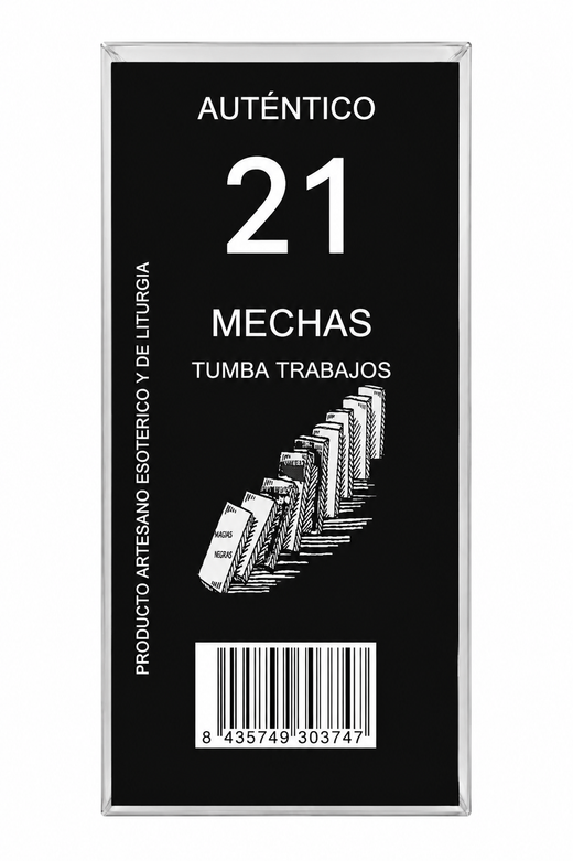 Velón 21 Mechas Negro - Limpieza Espiritual y Protección