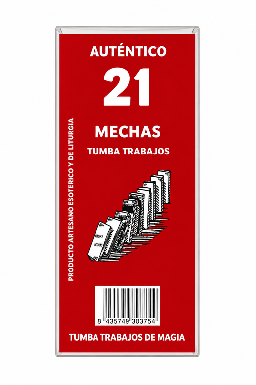 Velón 21 Mechas Rojo - Romper Bloqueos y Limpieza Espiritual