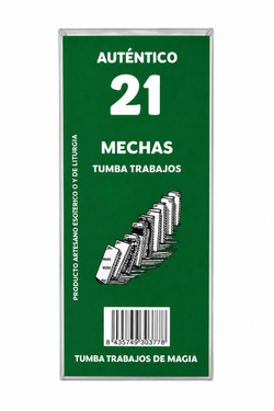 Velón 21 Mechas Verde - Limpieza de Bloqueos Laborales y Trabajos Energéticos