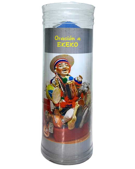 Velón con Oración a Ekeko – Abundancia y Prosperidad