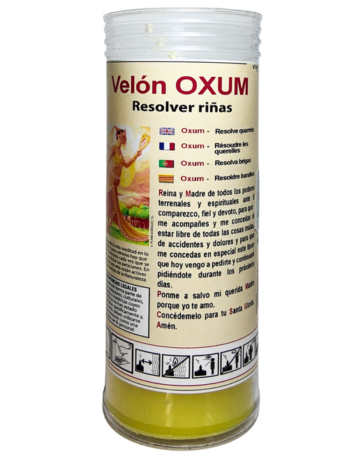 Velón con Oración a Oxun – Prosperidad y Dulzura