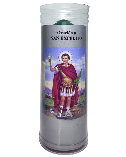 Velón con Oración a San Expedito – Urgencias y Soluciones Rápidas