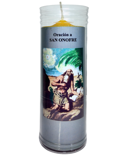Velón con Oración a San Onofre – Abundancia y Protección Espiritual