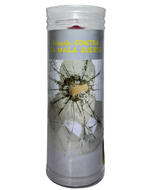 Velón con Oración contra la Mala Suerte – Protección y Limpieza Energética