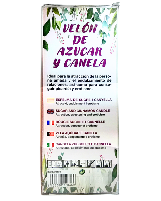 Velón de Azúcar y Canela - Atracción, Dulzura y Unión