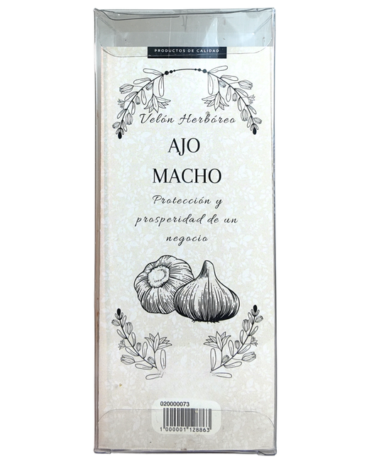 Velón Herboreo de Ajo Macho - Protección y Prosperidad en el Negocio