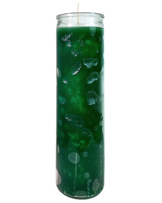 Velón Verde Oscuro - Prosperidad y Crecimiento Espiritual